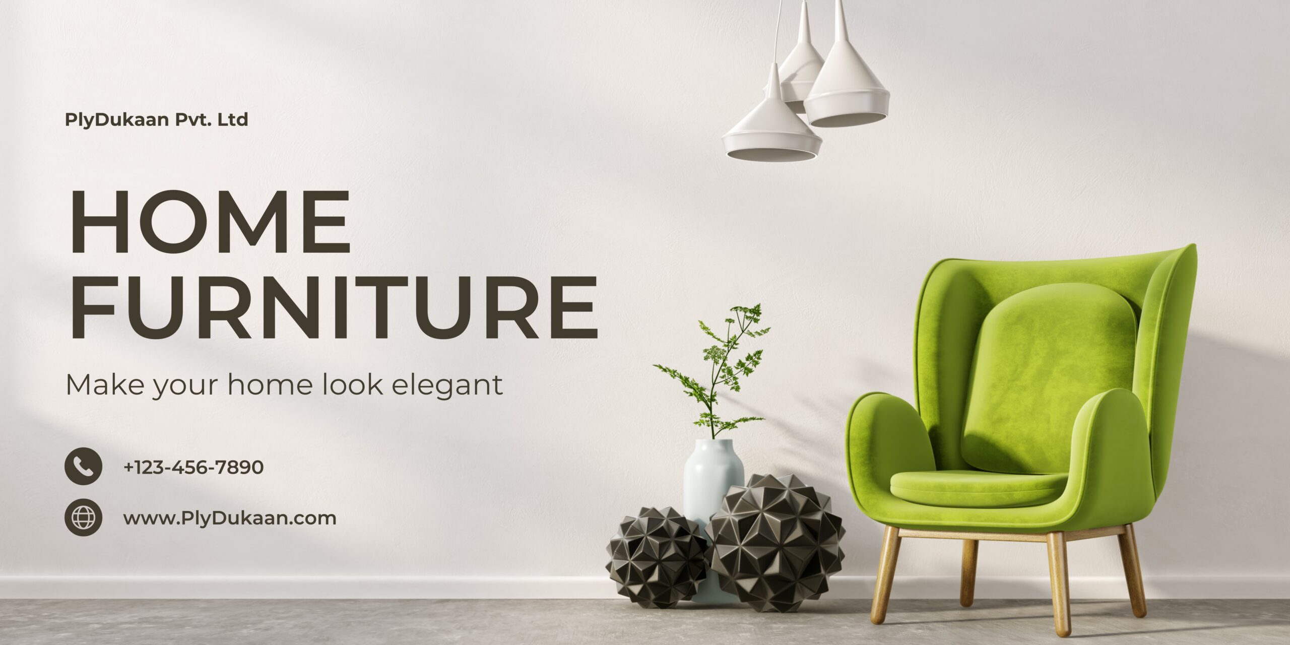 Green Minimalist Home Furniture Banner